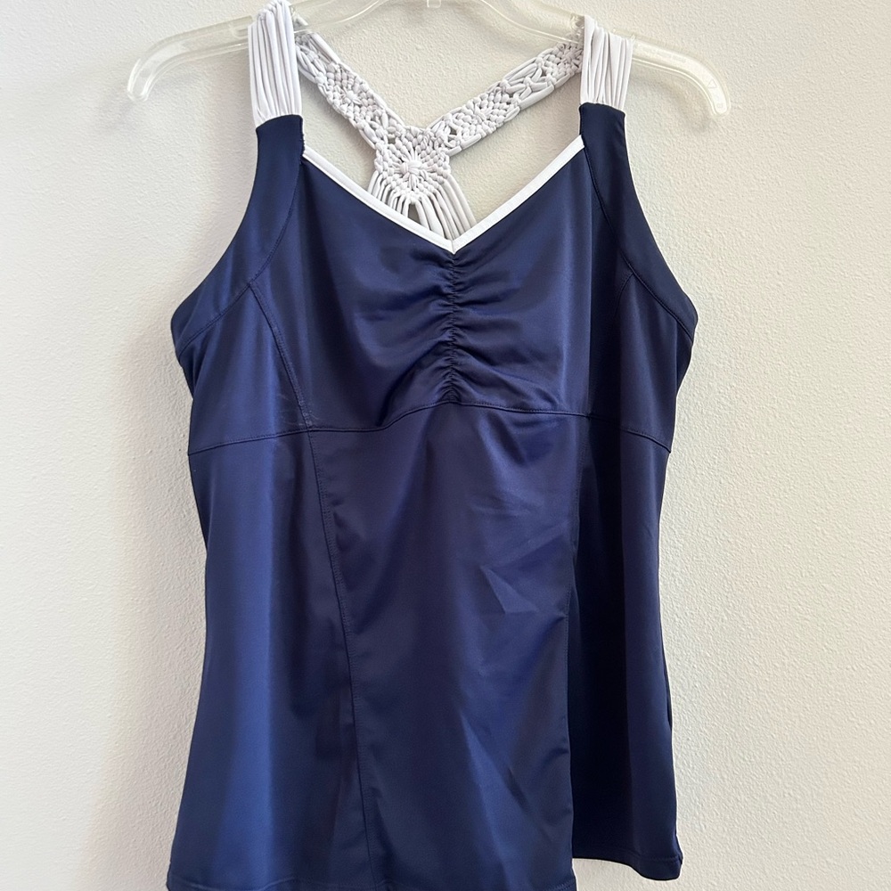 Lucky in Love Navy athletic top